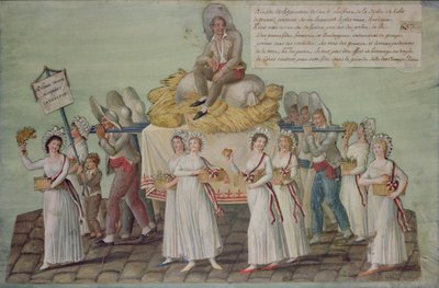 La fiesta de la agricultura en 1796 en París de P. A. and J.B. Lesueur